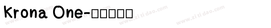 Krona One字体转换